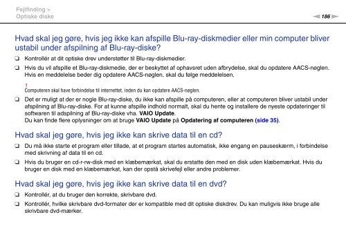 Sony VPCSA4A4E - VPCSA4A4E Mode d'emploi Danois