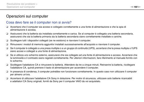 Sony VPCSA4A4E - VPCSA4A4E Mode d'emploi Italien