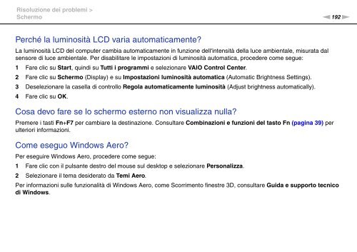 Sony VPCSA4A4E - VPCSA4A4E Mode d'emploi Italien