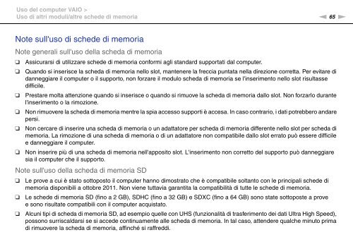 Sony VPCSA4A4E - VPCSA4A4E Mode d'emploi Italien