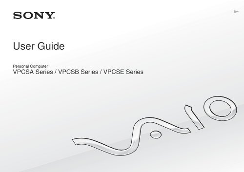 Sony VPCSA4A4E - VPCSA4A4E Mode d'emploi Anglais