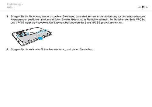 Sony VPCSA4A4E - VPCSA4A4E Mode d'emploi Allemand