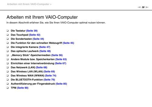 Sony VPCSA4A4E - VPCSA4A4E Mode d'emploi Allemand