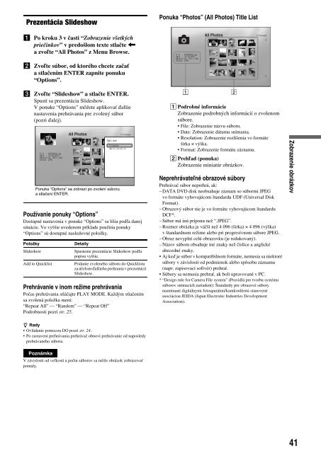 Sony BDP-S1E - BDP-S1E Consignes d&rsquo;utilisation Slovaque