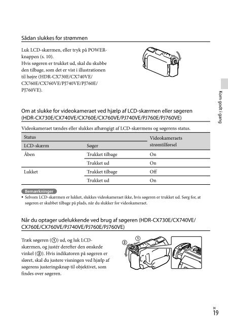 Sony HDR-PJ760E - HDR-PJ760E Consignes d&rsquo;utilisation Danois