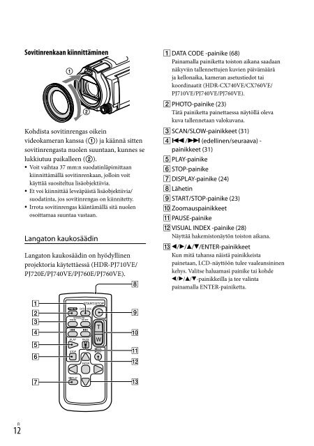 Sony HDR-PJ760E - HDR-PJ760E Consignes d&rsquo;utilisation Danois