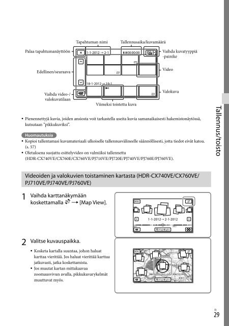 Sony HDR-PJ760E - HDR-PJ760E Consignes d&rsquo;utilisation Danois