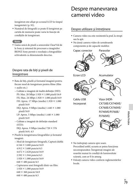 Sony HDR-PJ760E - HDR-PJ760E Consignes d&rsquo;utilisation Danois