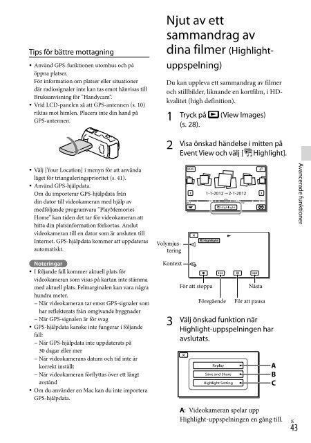 Sony HDR-PJ760E - HDR-PJ760E Consignes d&rsquo;utilisation Danois