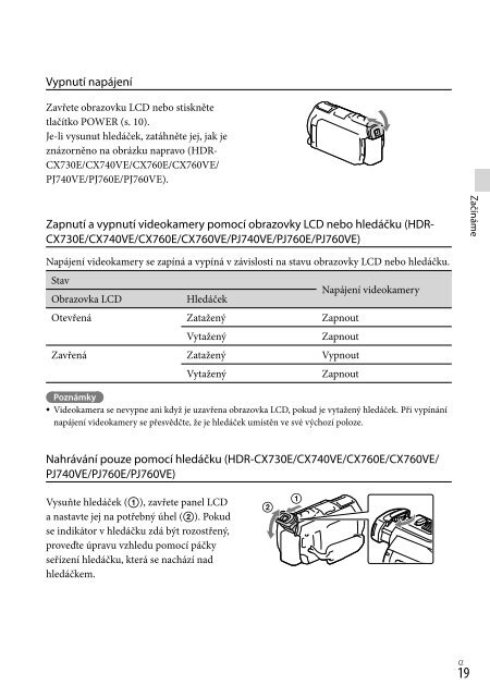 Sony HDR-PJ760E - HDR-PJ760E Consignes d&rsquo;utilisation Tch&egrave;que