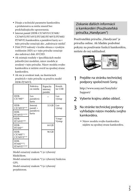 Sony HDR-PJ760E - HDR-PJ760E Consignes d&rsquo;utilisation Tch&egrave;que