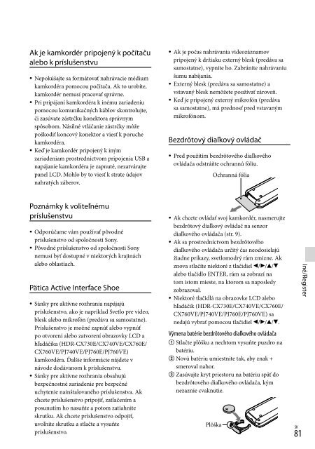 Sony HDR-PJ760E - HDR-PJ760E Consignes d&rsquo;utilisation Tch&egrave;que