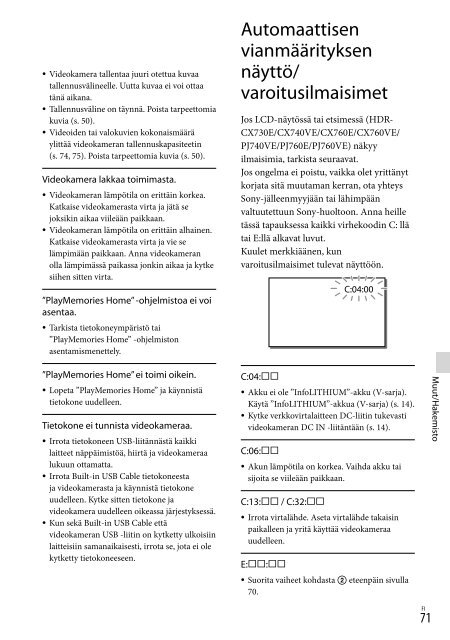 Sony HDR-PJ760E - HDR-PJ760E Consignes d&rsquo;utilisation Su&eacute;dois