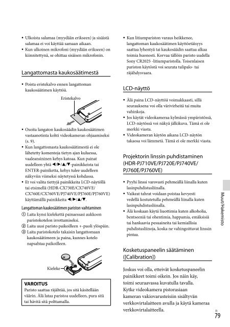 Sony HDR-PJ760E - HDR-PJ760E Consignes d&rsquo;utilisation Su&eacute;dois