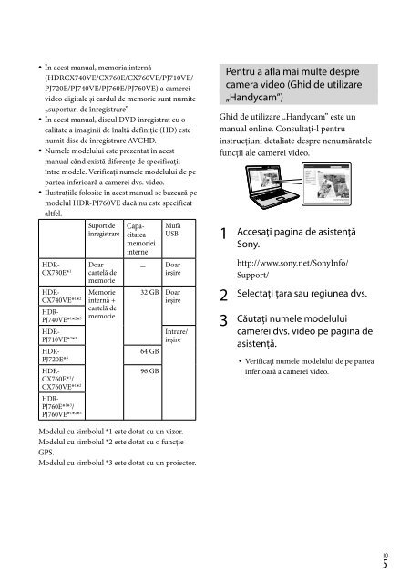 Sony HDR-PJ760E - HDR-PJ760E Consignes d&rsquo;utilisation Su&eacute;dois