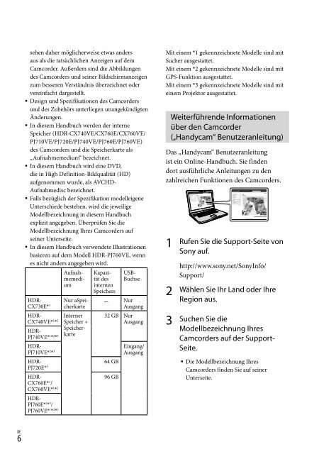 Sony HDR-PJ760E - HDR-PJ760E Consignes d&rsquo;utilisation