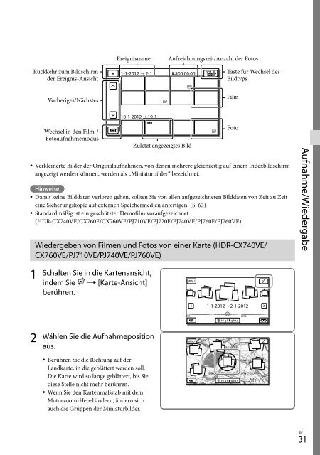 Sony HDR-PJ760E - HDR-PJ760E Consignes d&rsquo;utilisation