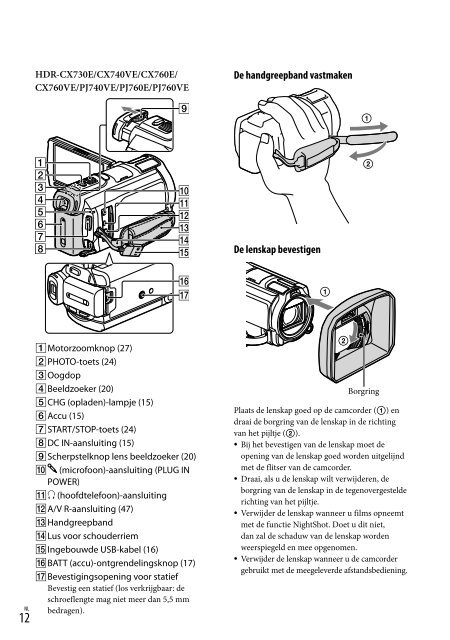 Sony HDR-PJ760E - HDR-PJ760E Consignes d&rsquo;utilisation