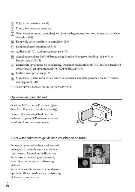 Sony HDR-PJ760E - HDR-PJ760E Consignes d&rsquo;utilisation