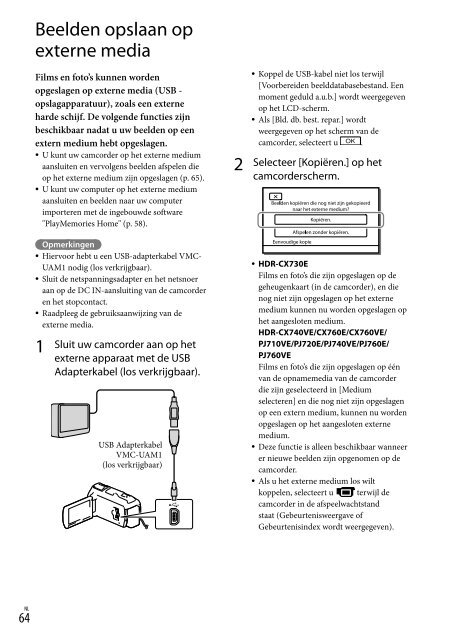 Sony HDR-PJ760E - HDR-PJ760E Consignes d&rsquo;utilisation