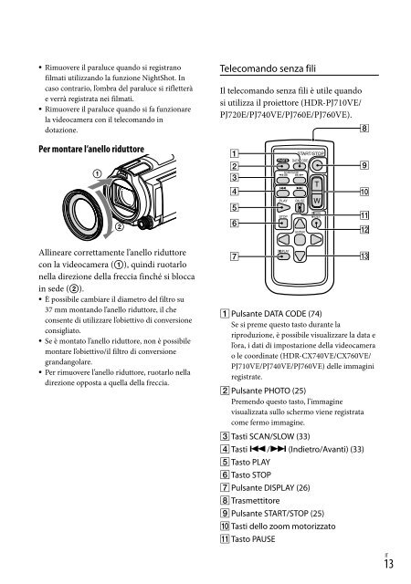 Sony HDR-PJ760E - HDR-PJ760E Consignes d&rsquo;utilisation