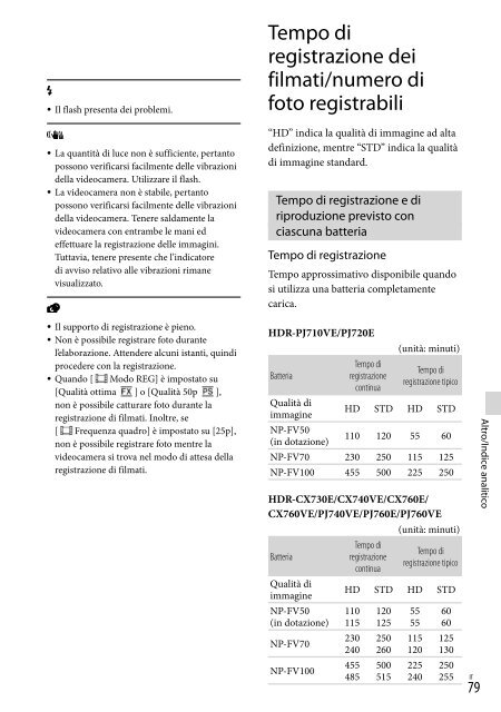 Sony HDR-PJ760E - HDR-PJ760E Consignes d&rsquo;utilisation