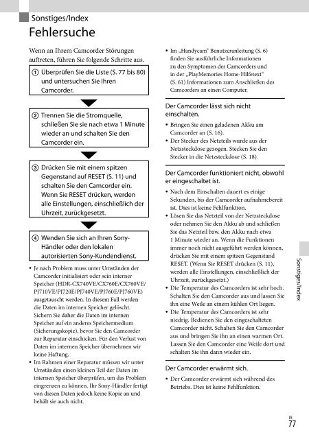 Sony HDR-PJ760E - HDR-PJ760E Consignes d&rsquo;utilisation N&eacute;erlandais