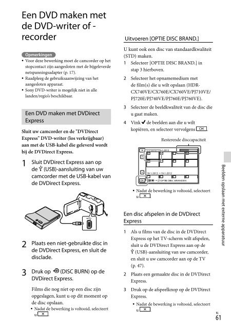 Sony HDR-PJ760E - HDR-PJ760E Consignes d&rsquo;utilisation N&eacute;erlandais