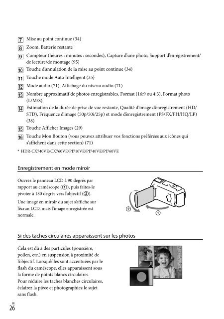 Sony HDR-PJ760E - HDR-PJ760E Consignes d&rsquo;utilisation N&eacute;erlandais