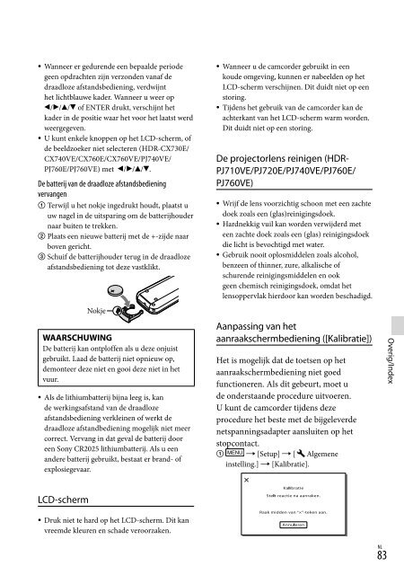 Sony HDR-PJ760E - HDR-PJ760E Consignes d&rsquo;utilisation N&eacute;erlandais