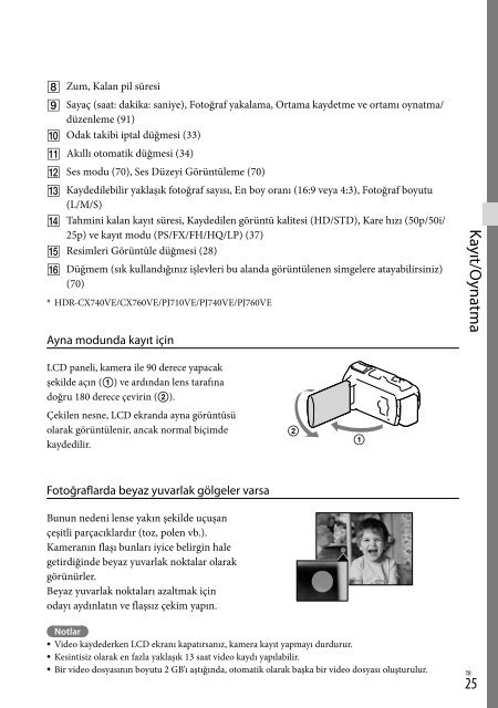 Sony HDR-PJ760E - HDR-PJ760E Consignes d&rsquo;utilisation Grec