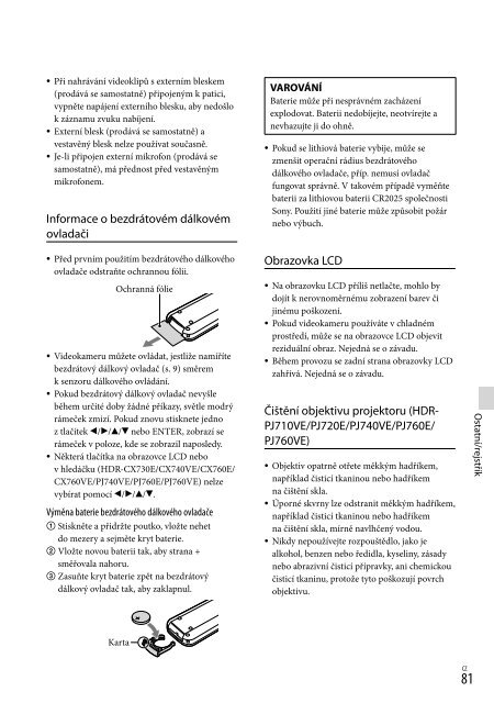 Sony HDR-PJ760E - HDR-PJ760E Consignes d&rsquo;utilisation Polonais