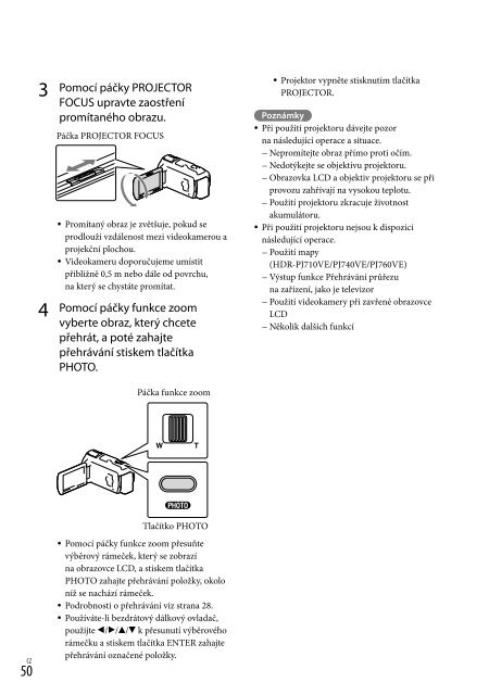 Sony HDR-PJ760E - HDR-PJ760E Consignes d&rsquo;utilisation Slovaque