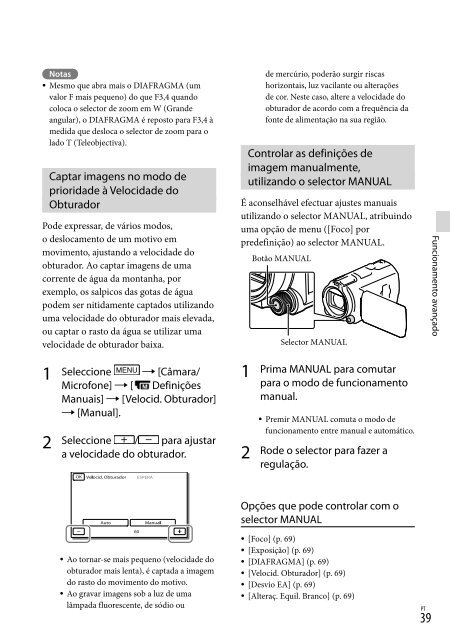 Sony HDR-PJ760E - HDR-PJ760E Consignes d&rsquo;utilisation Portugais