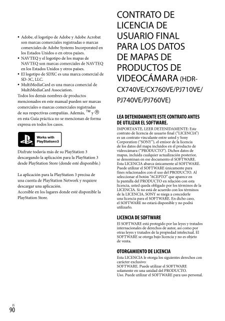 Sony HDR-PJ760E - HDR-PJ760E Consignes d&rsquo;utilisation Portugais