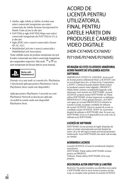 Sony HDR-PJ760E - HDR-PJ760E Consignes d&rsquo;utilisation Finlandais