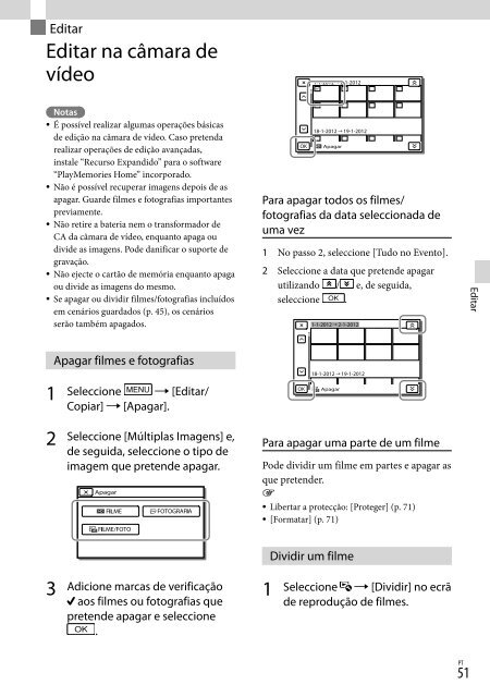 Sony HDR-PJ760E - HDR-PJ760E Consignes d&rsquo;utilisation Espagnol