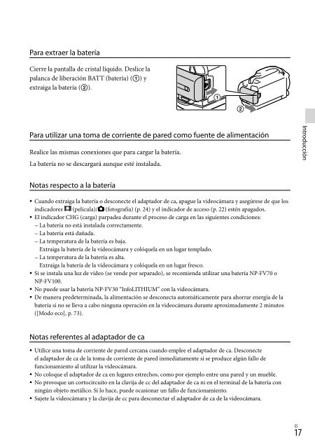 Sony HDR-PJ760E - HDR-PJ760E Consignes d&rsquo;utilisation Espagnol