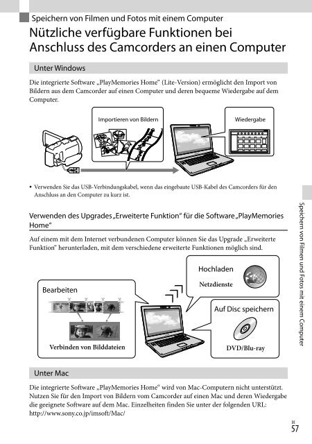 Sony HDR-PJ760E - HDR-PJ760E Consignes d&rsquo;utilisation Fran&ccedil;ais