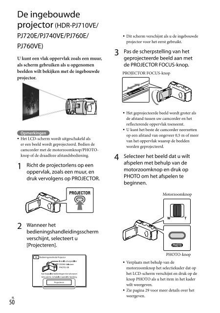 Sony HDR-PJ760E - HDR-PJ760E Consignes d&rsquo;utilisation Fran&ccedil;ais