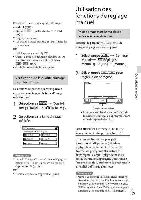 Sony HDR-PJ760E - HDR-PJ760E Consignes d&rsquo;utilisation Fran&ccedil;ais