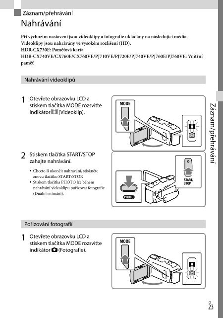 Sony HDR-PJ760E - HDR-PJ760E Consignes d&rsquo;utilisation Hongrois