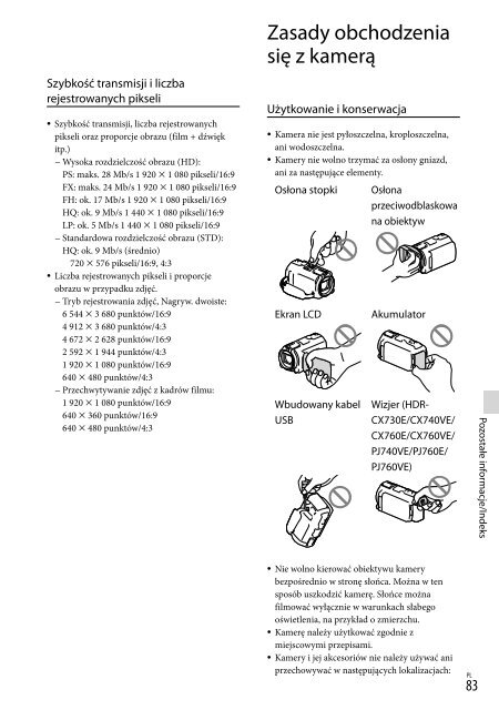 Sony HDR-PJ760E - HDR-PJ760E Consignes d&rsquo;utilisation Hongrois