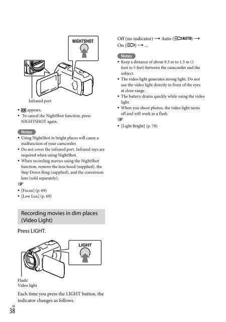 Sony HDR-PJ760E - HDR-PJ760E Consignes d&rsquo;utilisation Anglais