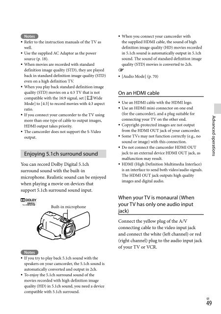 Sony HDR-PJ760E - HDR-PJ760E Consignes d&rsquo;utilisation Anglais