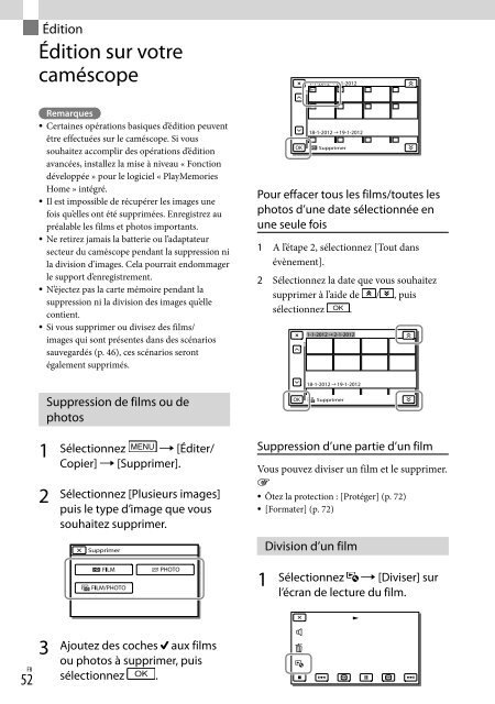 Sony HDR-PJ760E - HDR-PJ760E Consignes d&rsquo;utilisation Allemand