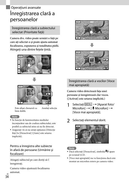 Sony HDR-PJ760E - HDR-PJ760E Consignes d&rsquo;utilisation Roumain