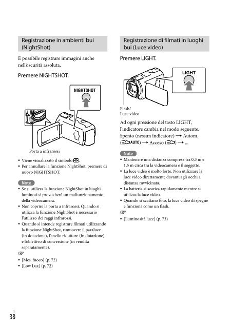 Sony HDR-PJ760E - HDR-PJ760E Consignes d&rsquo;utilisation Italien