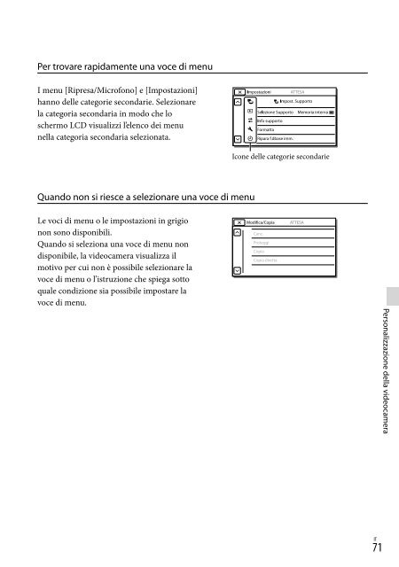 Sony HDR-PJ760E - HDR-PJ760E Consignes d&rsquo;utilisation Italien