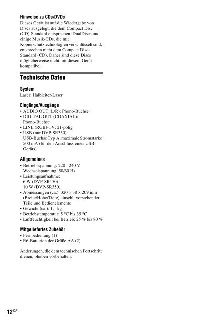 Sony DVP-SR150 - DVP-SR150 Consignes d&rsquo;utilisation Tch&egrave;que